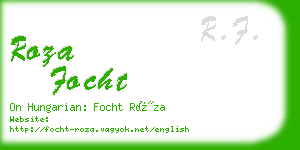 roza focht business card